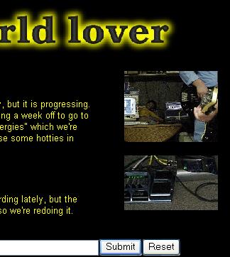 Third World Lover - local band site, designed and maintained by TRM.